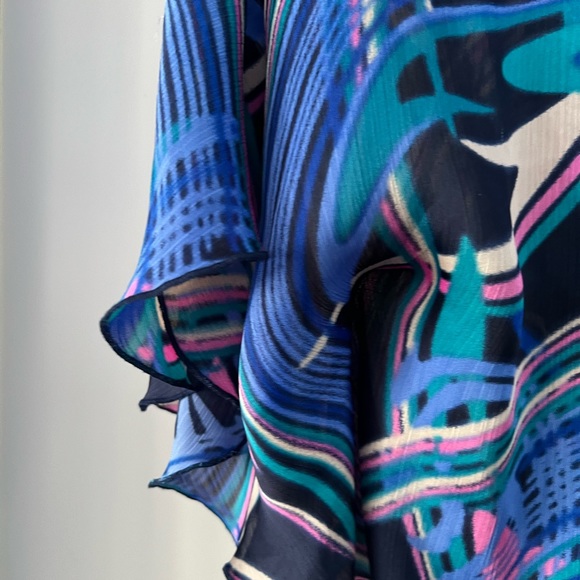 Sheer Colorful Blouse - Picture 4 of 5